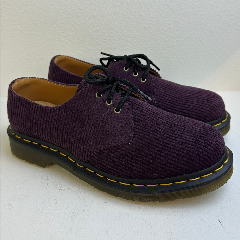 Dr. Martens 1461 Oxblood Corduroy 3-Eye Shoes Men's Sz 8